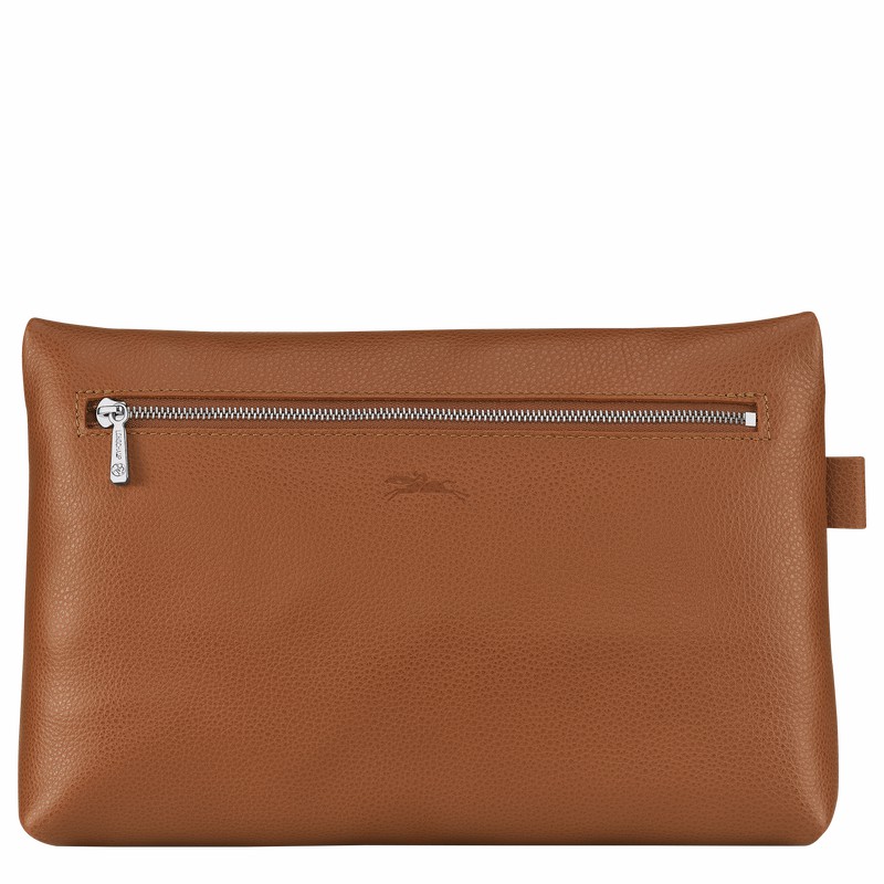 Longchamp Le FOULONNÉ Toiletry case - Leather Caramel USA | 24023021F72-