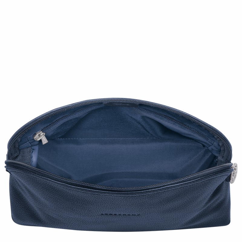 Longchamp Le FOULONNÉ Toiletry case - Leather Navy USA | L1047021556-