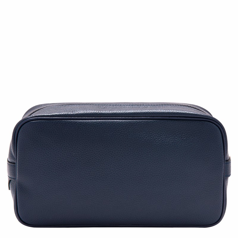 Longchamp Le FOULONNÉ Toiletry case - Leather Navy USA | L1034021556-