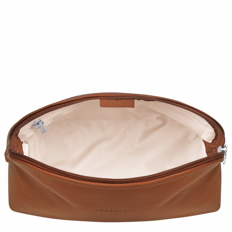 Longchamp Le FOULONNÉ Toiletry case - Leather Caramel USA | L1047021F72-