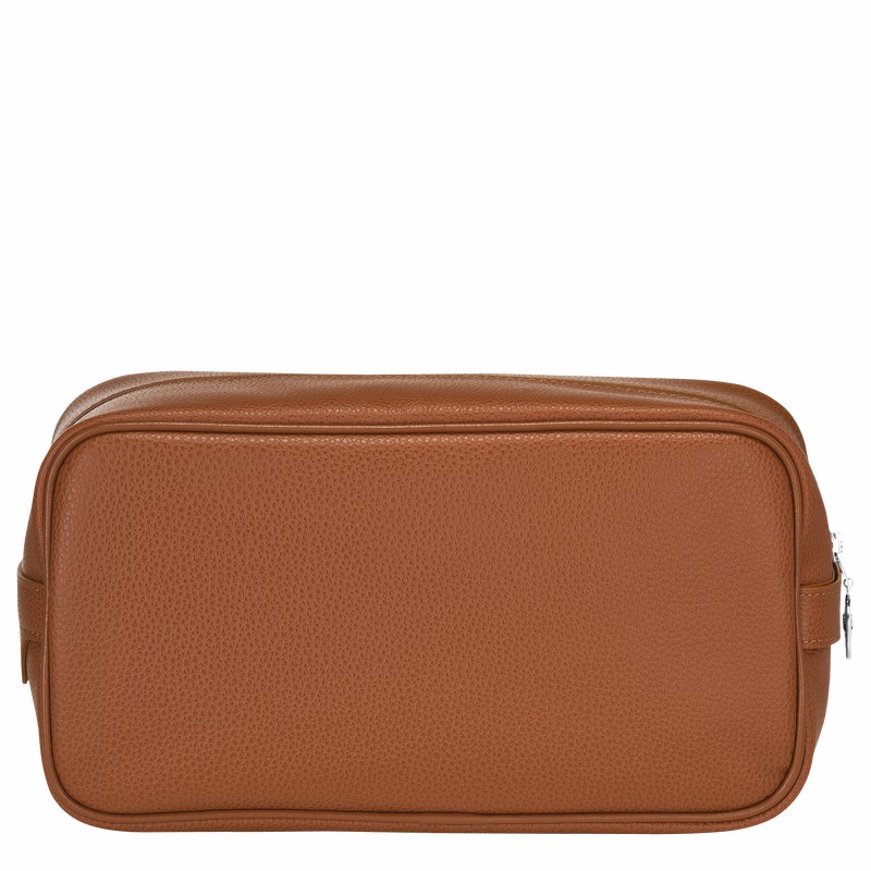 Longchamp Le FOULONNÉ Toiletry case - Leather Caramel USA | L1034021F72-