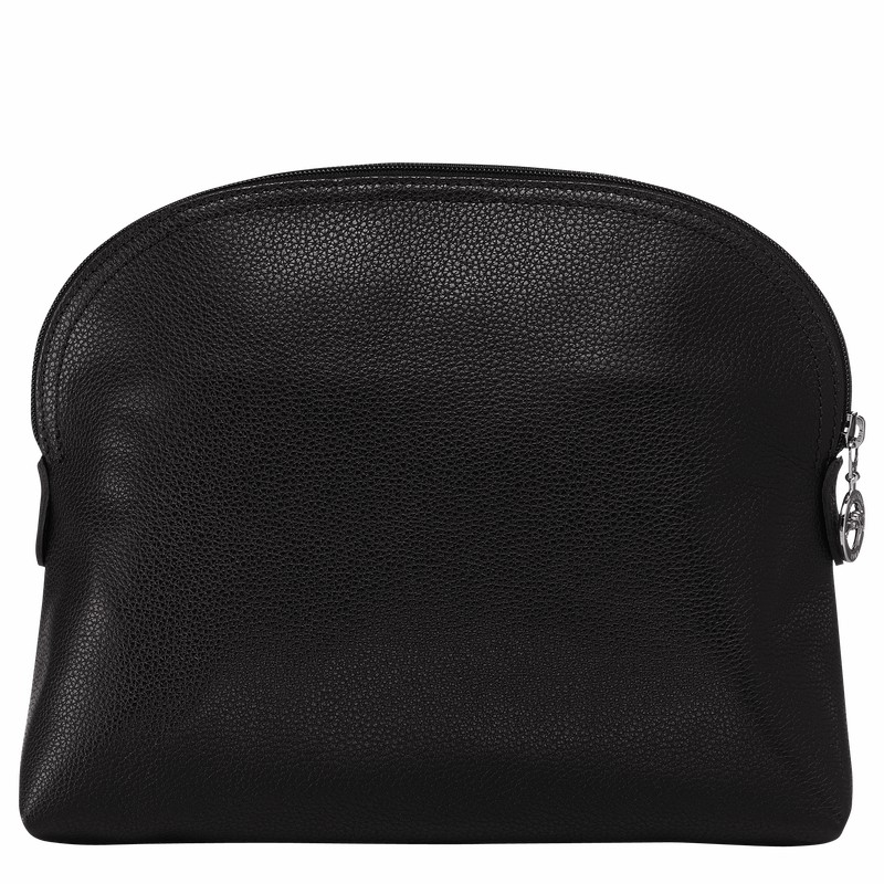 Longchamp Le FOULONNÉ Toiletry case - Leather Black USA | L1047021047