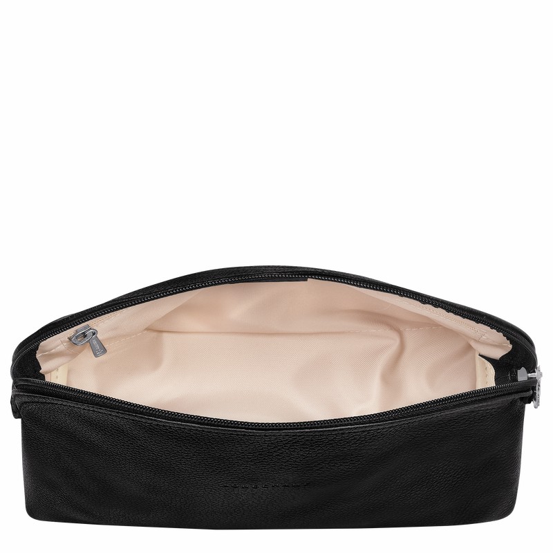 Longchamp Le FOULONNÉ Toiletry case - Leather Black USA | L1047021047