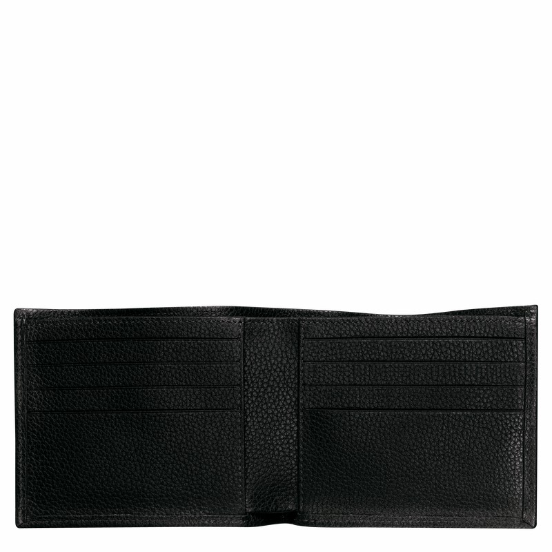 Longchamp Le FOULONNÉ Wallet - Leather Black USA | L3508021047-