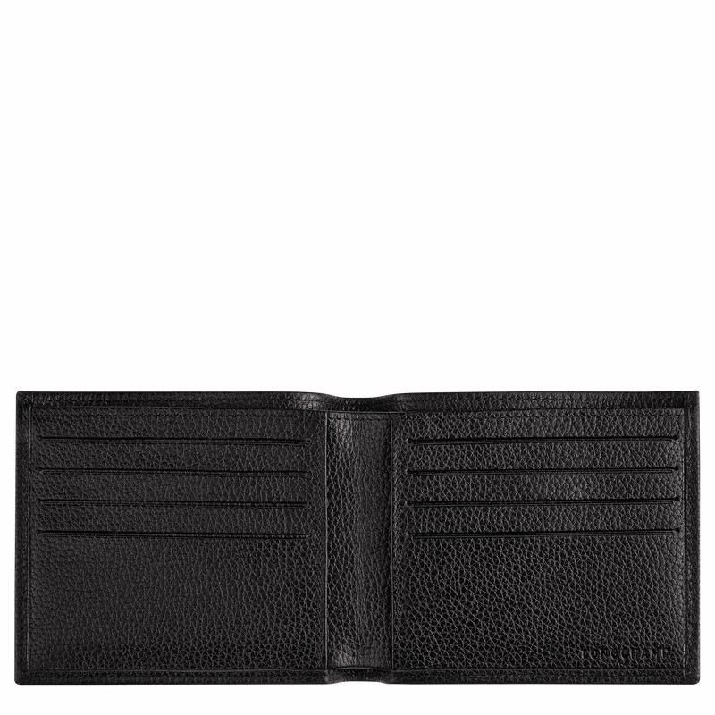 Longchamp Le FOULONNÉ Wallet - Leather Black USA | L3508021047-