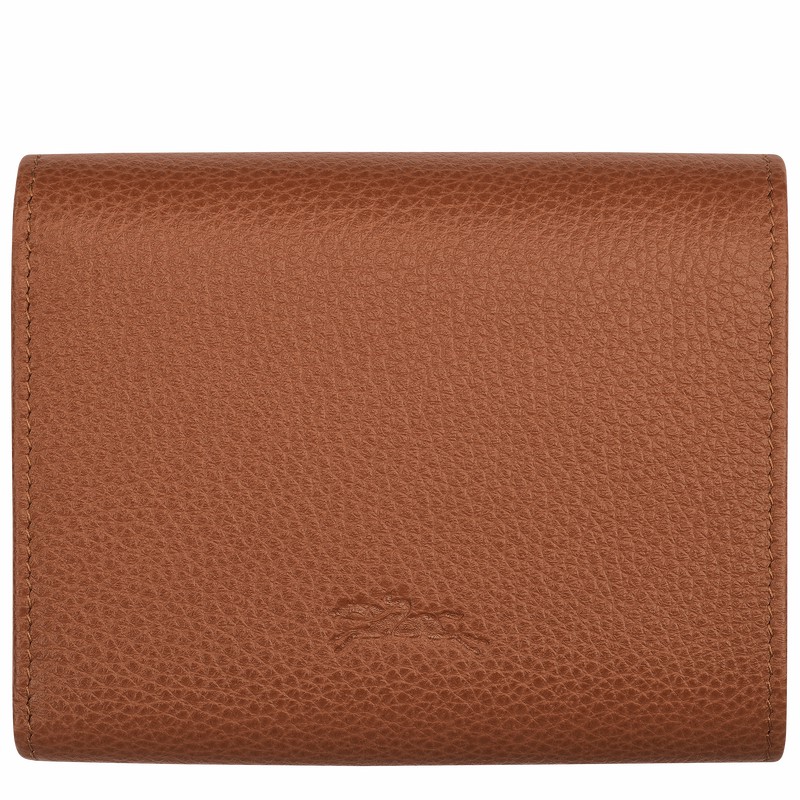 Longchamp Le FOULONNÉ Wallet - Leather Caramel USA | 30021021121-