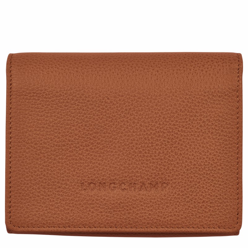 Longchamp Le FOULONNÉ Wallet - Leather Caramel USA | 30021021121-