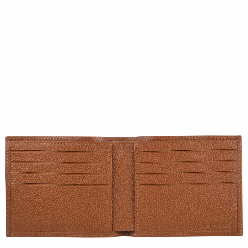 Longchamp Le FOULONNÉ Wallet - Leather Caramel USA | L3508021F72-