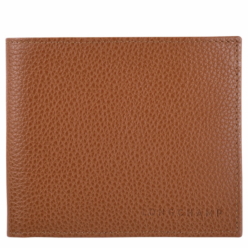 Longchamp Le FOULONNÉ Wallet - Leather Caramel USA | L3508021F72-