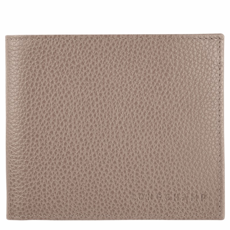 Longchamp Le FOULONNÉ Wallet - Leather Grey USA | L3508021F78