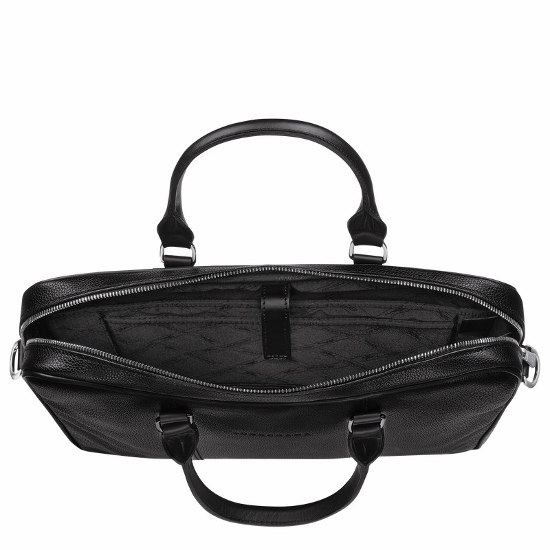 Longchamp Le FOULONNÉ XS Briefcase - Leather Black USA | L2121021047