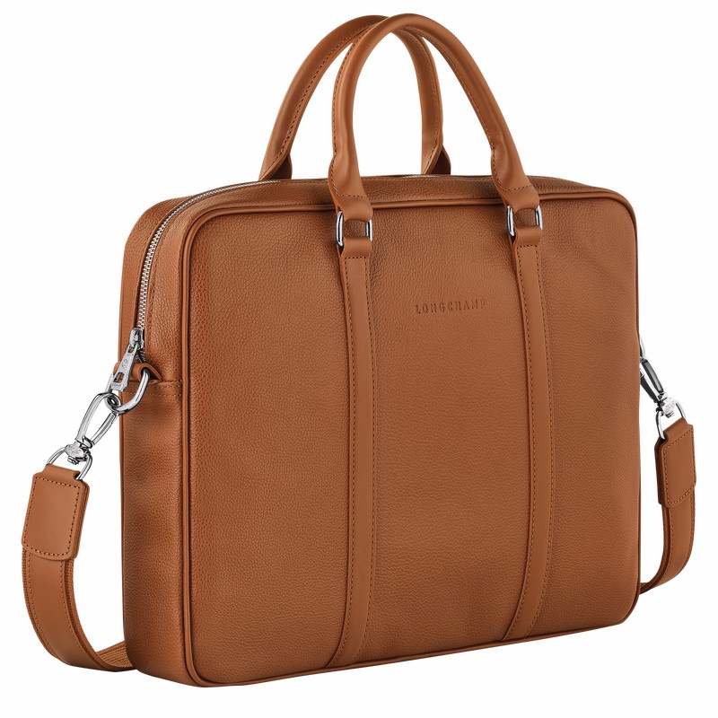 Longchamp Le FOULONNÉ XS Briefcase - Leather Caramel USA | L2121021F72