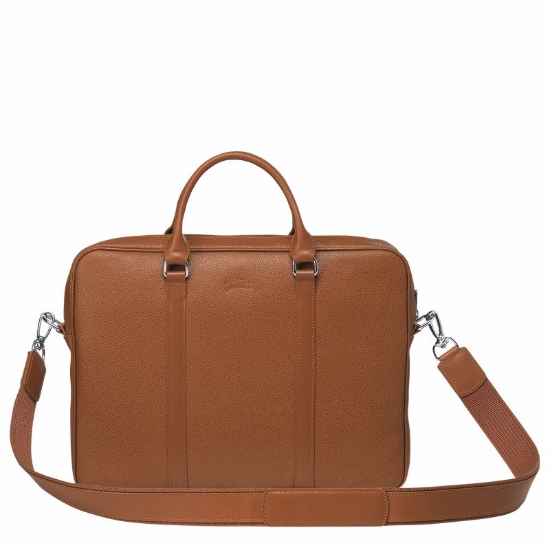 Longchamp Le FOULONNÉ XS Briefcase - Leather Caramel USA | L2121021F72