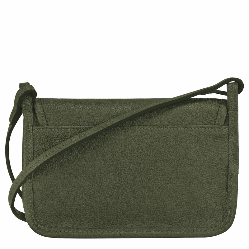 Longchamp Le FOULONNÉ XS Clutch - Leather Khaki USA | 10133021892