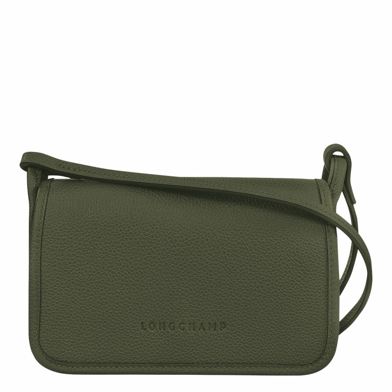 Longchamp Le FOULONNÉ XS Clutch - Leather Khaki USA | 10133021892