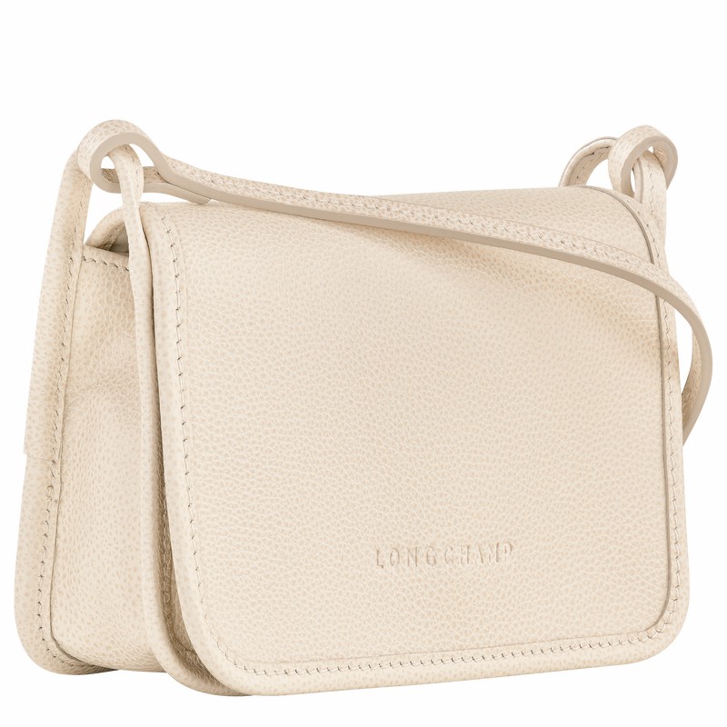 Longchamp Le FOULONNÉ XS Clutch - Leather White USA | 10133021555