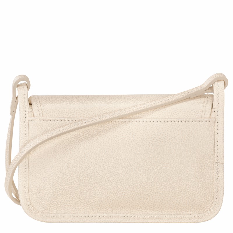 Longchamp Le FOULONNÉ XS Clutch - Leather White USA | 10133021555