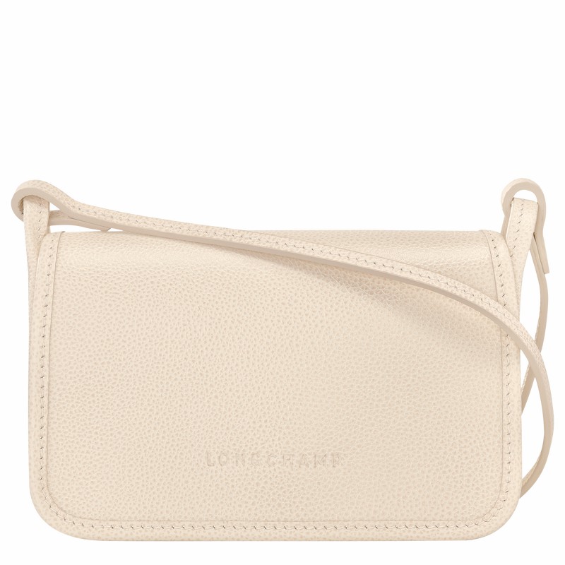 Longchamp Le FOULONNÉ XS Clutch - Leather White USA | 10133021555