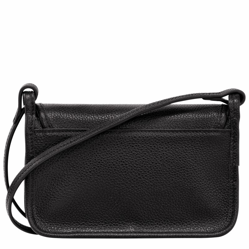 Longchamp Le FOULONNÉ XS Clutch - Leather Black USA | 10133021001