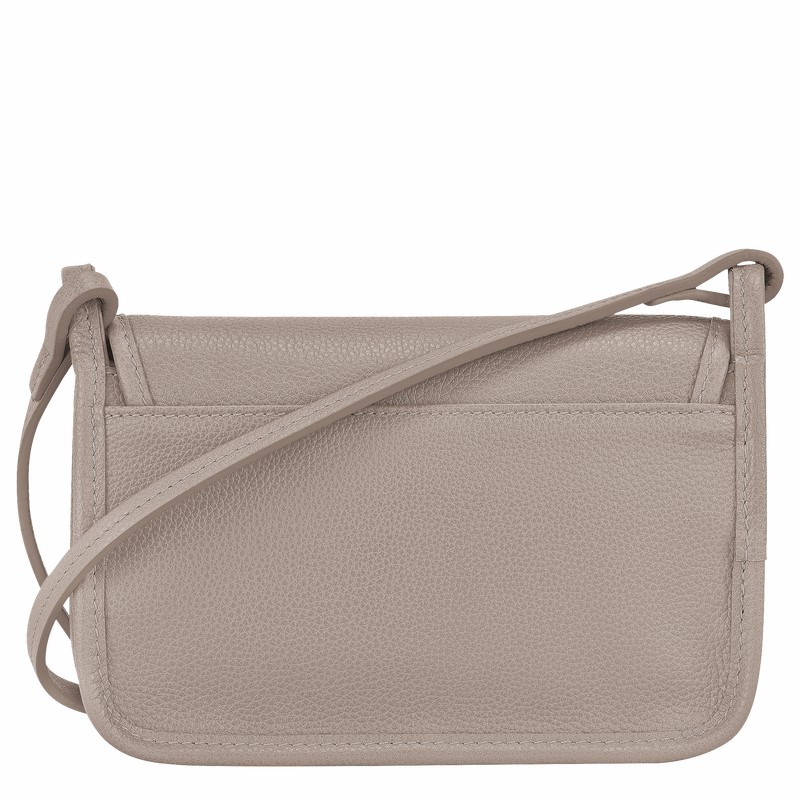 Longchamp Le FOULONNÉ XS Clutch - Leather Grey USA | 10133021P55