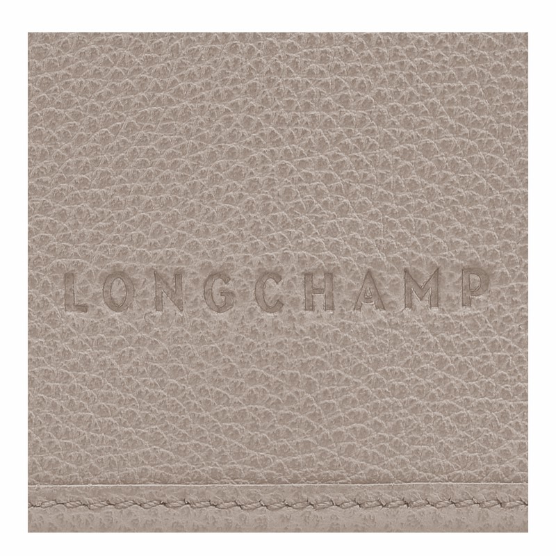 Longchamp Le FOULONNÉ XS Clutch - Leather Grey USA | 10133021P55