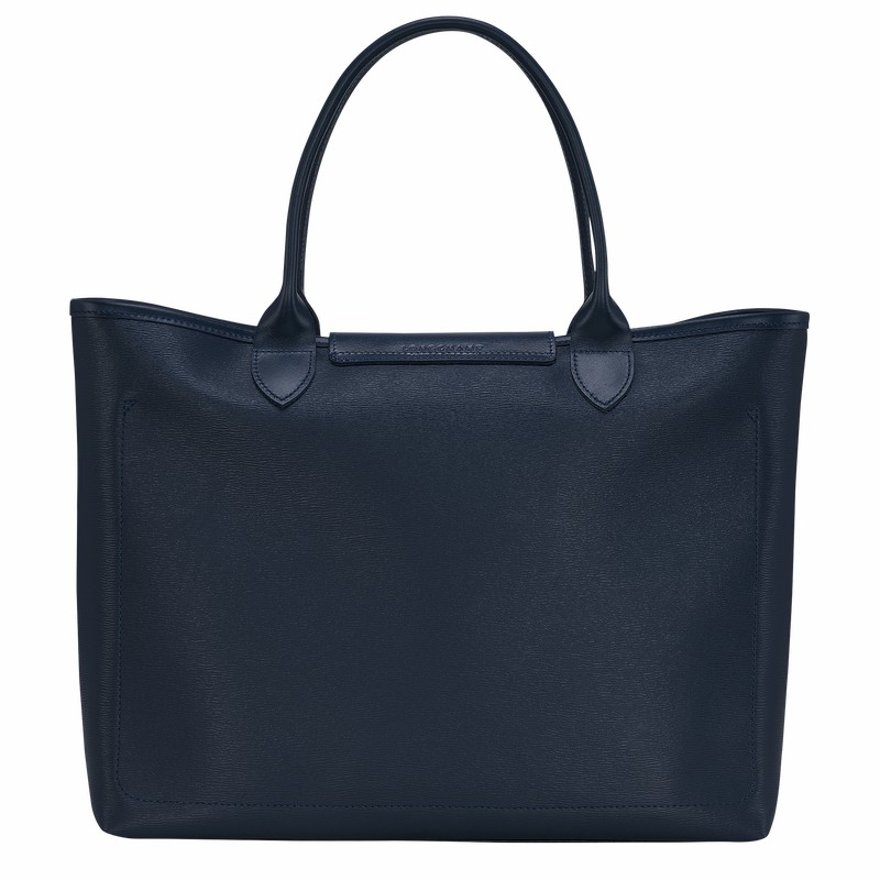 Longchamp Le Pliage City L Tote bag - Canvas Navy USA | 10182HYQ556