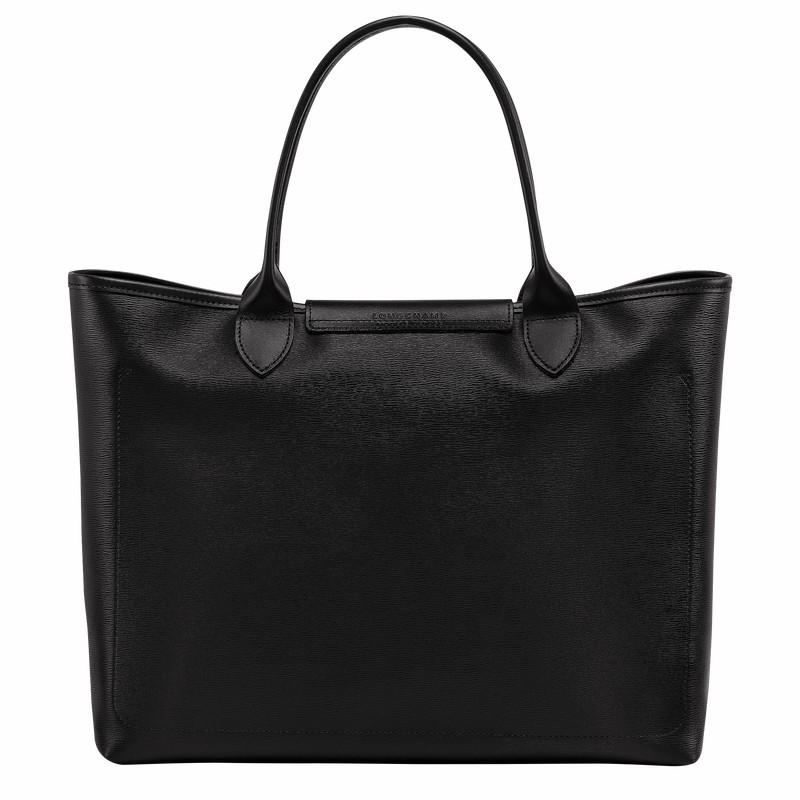 Longchamp Le Pliage City L Tote bag - Canvas Black USA | 10182HYQ001