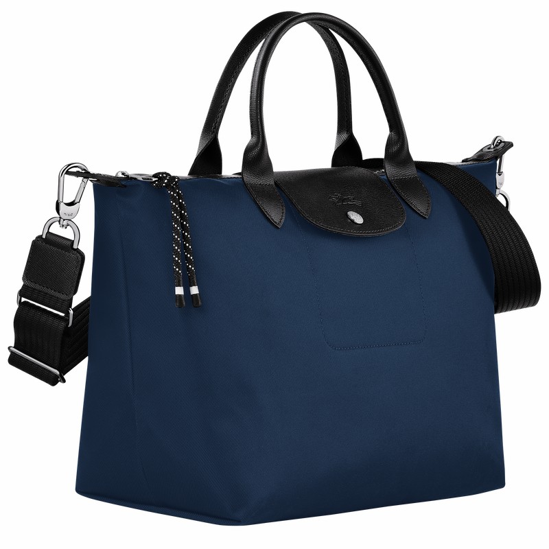 Longchamp Le Pliage Energy L Handbag - Recycled canvas Navy USA | L1515HSR006