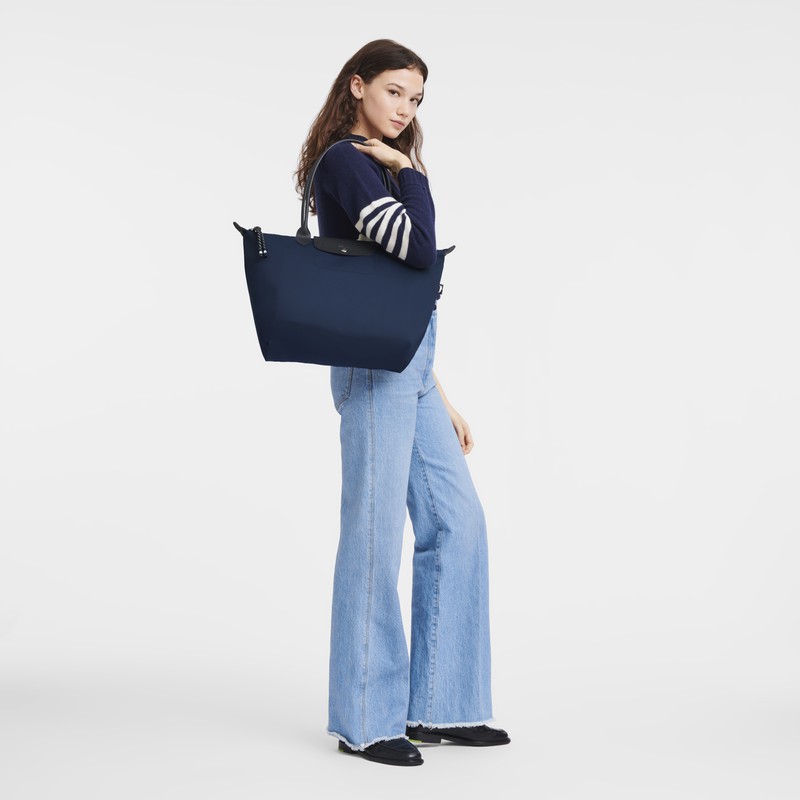 Longchamp Le Pliage Energy L Tote bag - Recycled canvas Navy USA | L1899HSR006