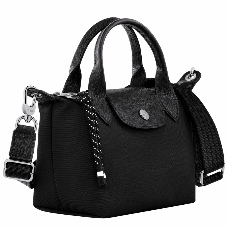 Longchamp Le Pliage Energy XS Handbag - Recycled canvas Black USA | L1500HSR001