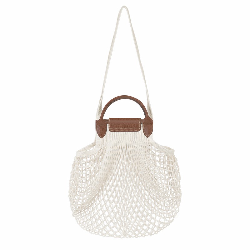 Longchamp Le Pliage Filet L Mesh bag - Canvas White USA | 10121HVH037