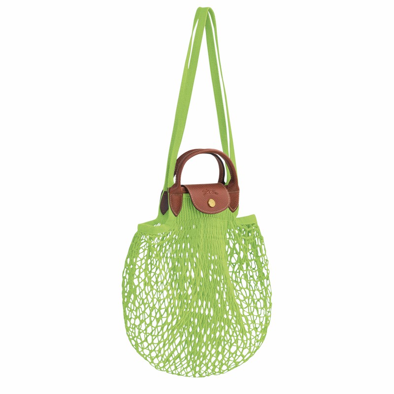 Longchamp Le Pliage Filet L Mesh bag - Canvas Green Light USA | 10121HVH355