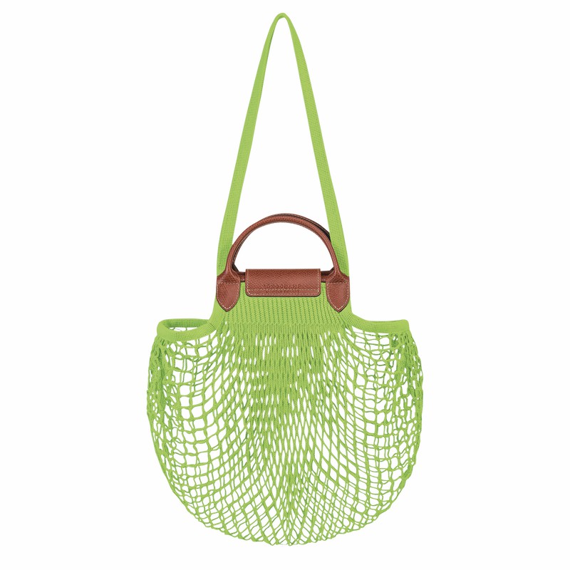 Longchamp Le Pliage Filet L Mesh bag - Canvas Green Light USA | 10121HVH355