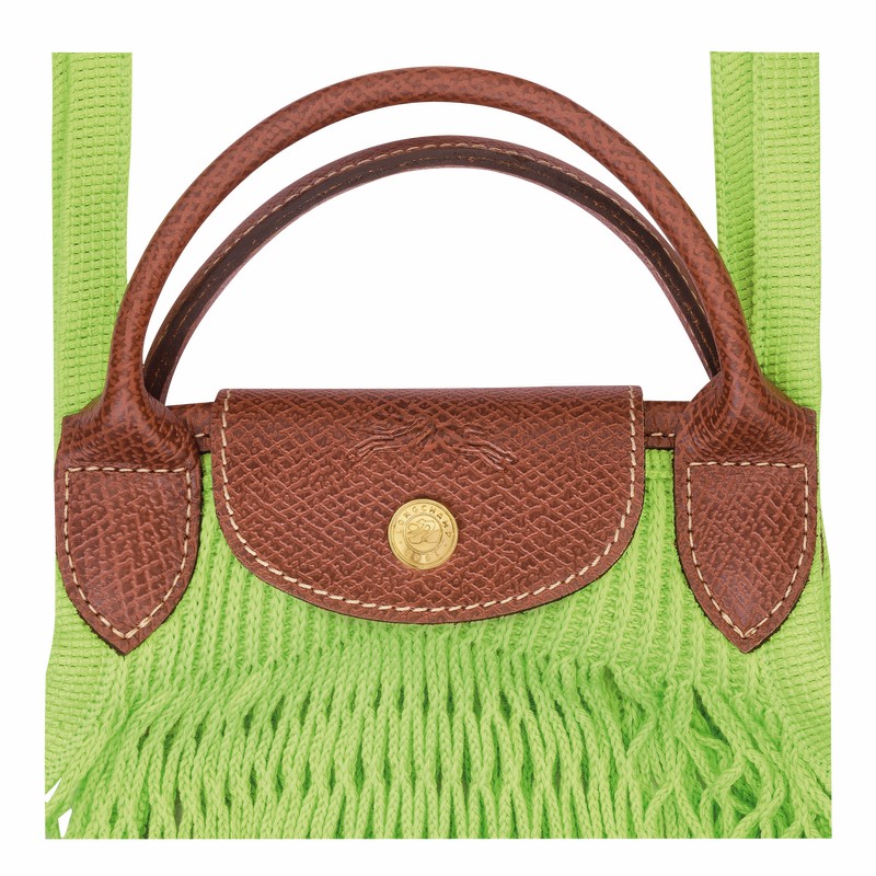 Longchamp Le Pliage Filet L Mesh bag - Canvas Green Light USA | 10121HVH355