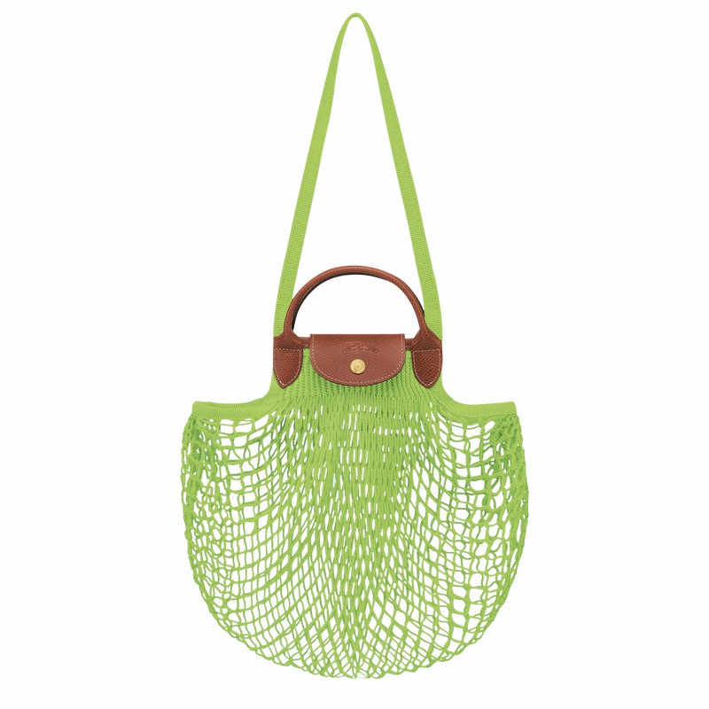 Longchamp Le Pliage Filet L Mesh bag - Canvas Green Light USA | 10121HVH355