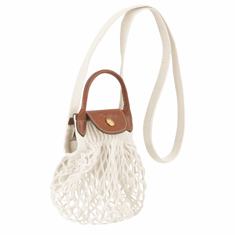 Longchamp Le Pliage Filet XS Mesh bag - Canvas White USA | 10139HVH037