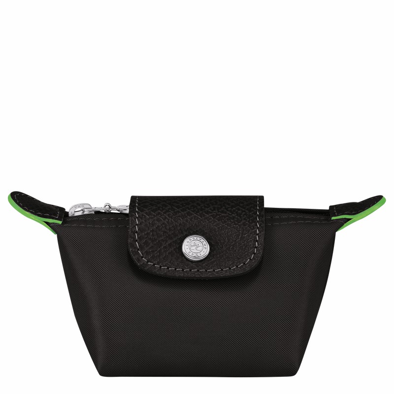 Longchamp Le Pliage Green Coin purse - Recycled canvas Black USA | 30016919001-