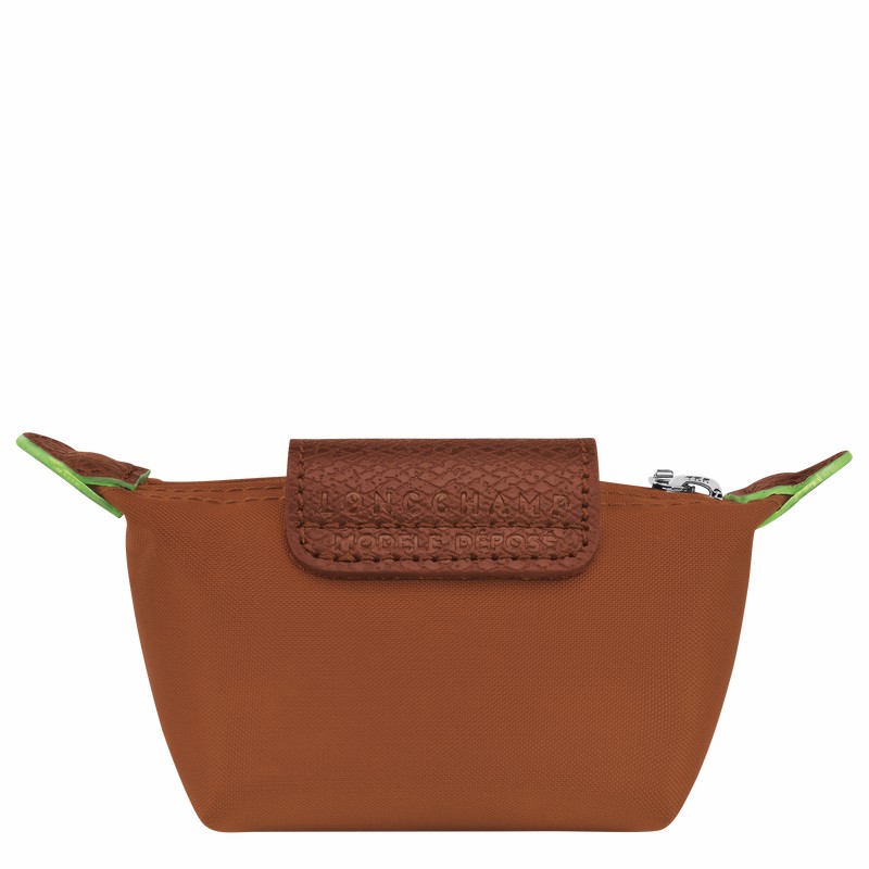 Longchamp Le Pliage Green Coin purse - Recycled canvas Brown USA | 30016919504-