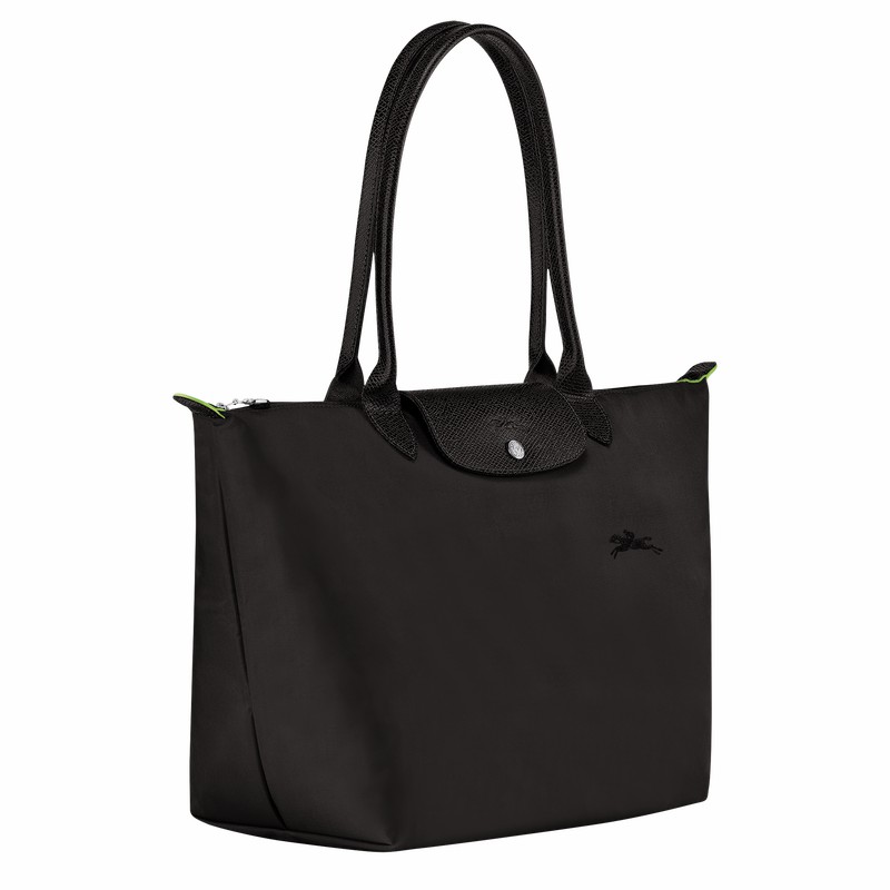 Longchamp Le Pliage Green L Tote bag - Recycled canvas Black USA | L1899919001