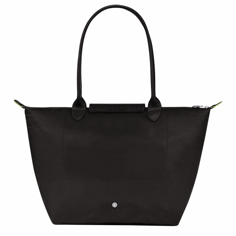 Longchamp Le Pliage Green L Tote bag - Recycled canvas Black USA | L1899919001