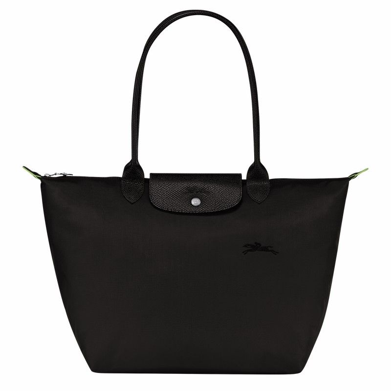 Longchamp Le Pliage Green L Tote bag - Recycled canvas Black USA | L1899919001