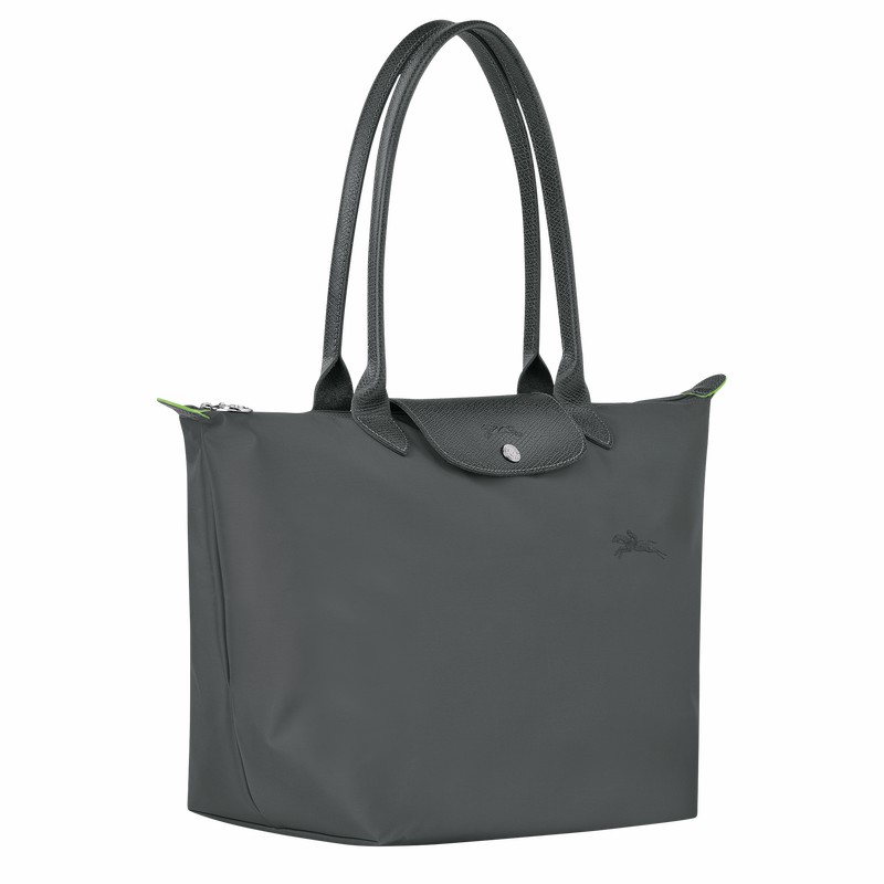 Longchamp Le Pliage Green L Tote bag - Recycled canvas Deep Grey USA | L1899919P66