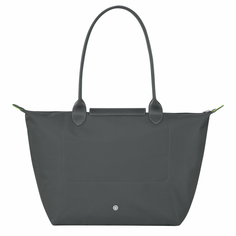 Longchamp Le Pliage Green L Tote bag - Recycled canvas Deep Grey USA | L1899919P66