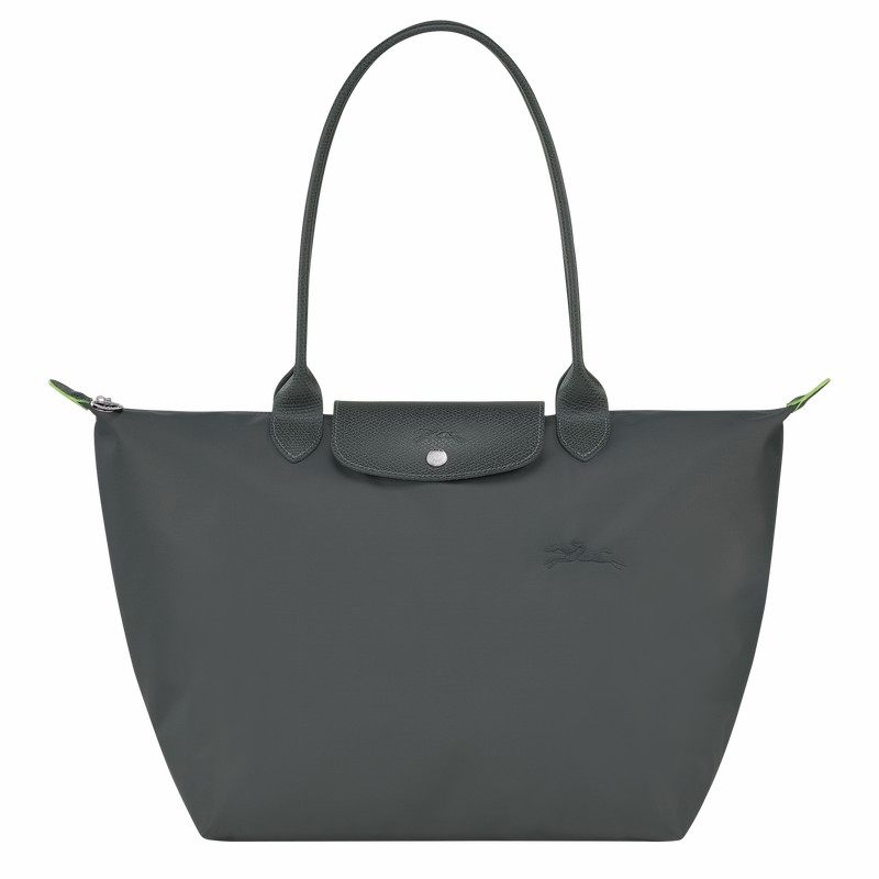 Longchamp Le Pliage Green L Tote bag - Recycled canvas Deep Grey USA | L1899919P66