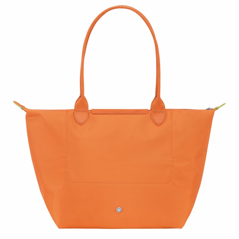 Longchamp Le Pliage Green L Tote bag - Recycled canvas Orange USA | L1899919P54