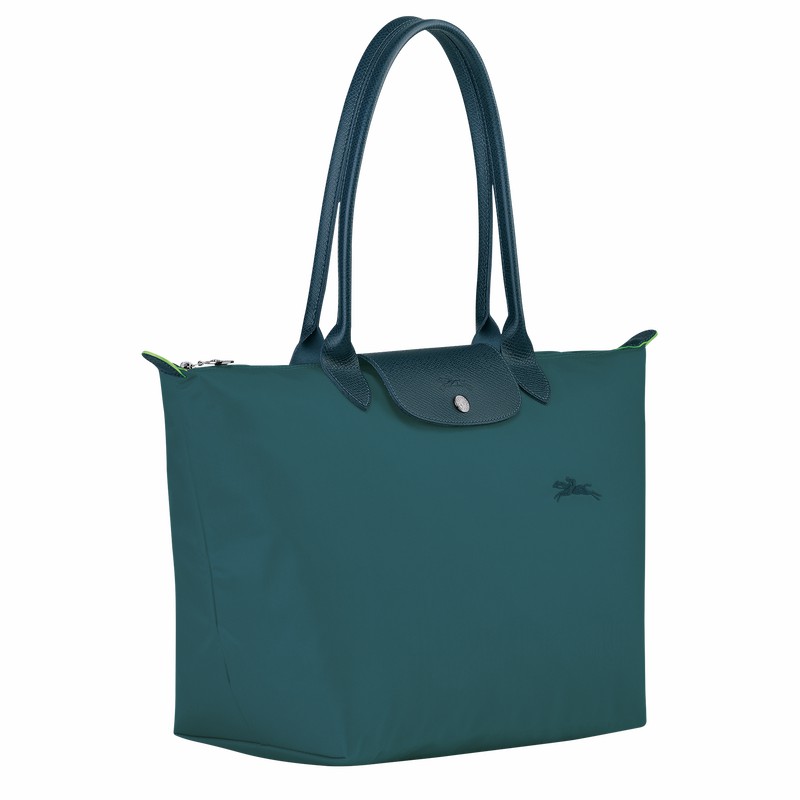 Longchamp Le Pliage Green L Tote bag - Recycled canvas Peacock USA | L1899919P89