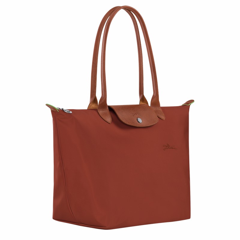 Longchamp Le Pliage Green L Tote bag - Recycled canvas Brown USA | L1899919404