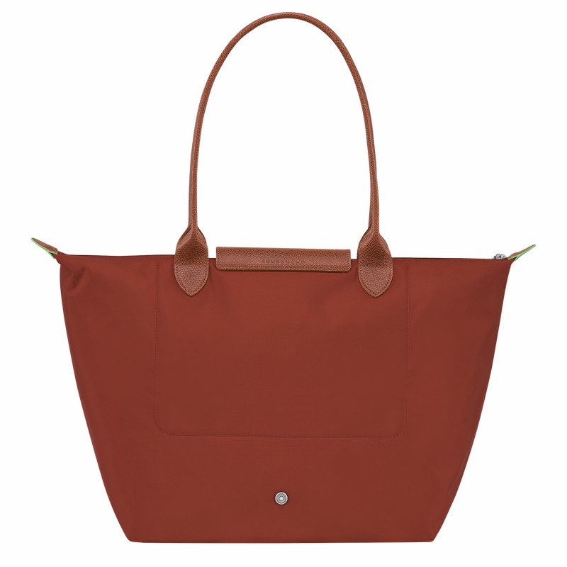 Longchamp Le Pliage Green L Tote bag - Recycled canvas Brown USA | L1899919404