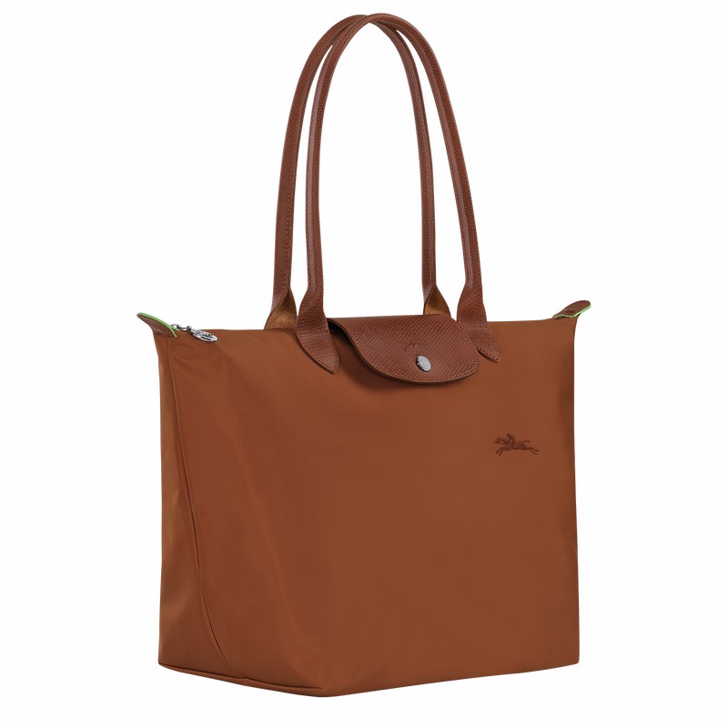 Longchamp Le Pliage Green L Tote bag - Recycled canvas Brown USA | L1899919504