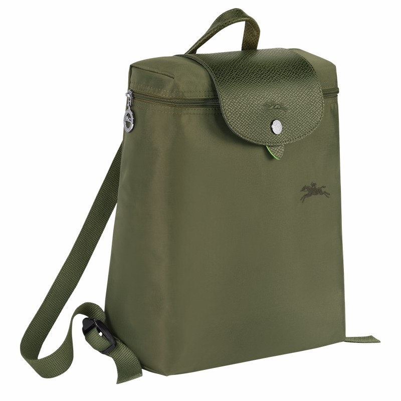 Longchamp Le Pliage Green M Backpack - Recycled canvas Green USA | L1699919479-